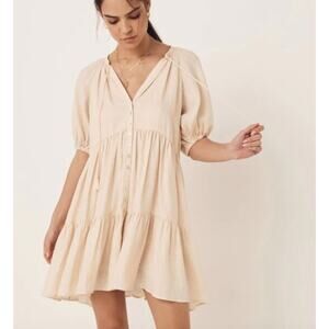 Spell and The Gypsy Linen Mini Almond Dress